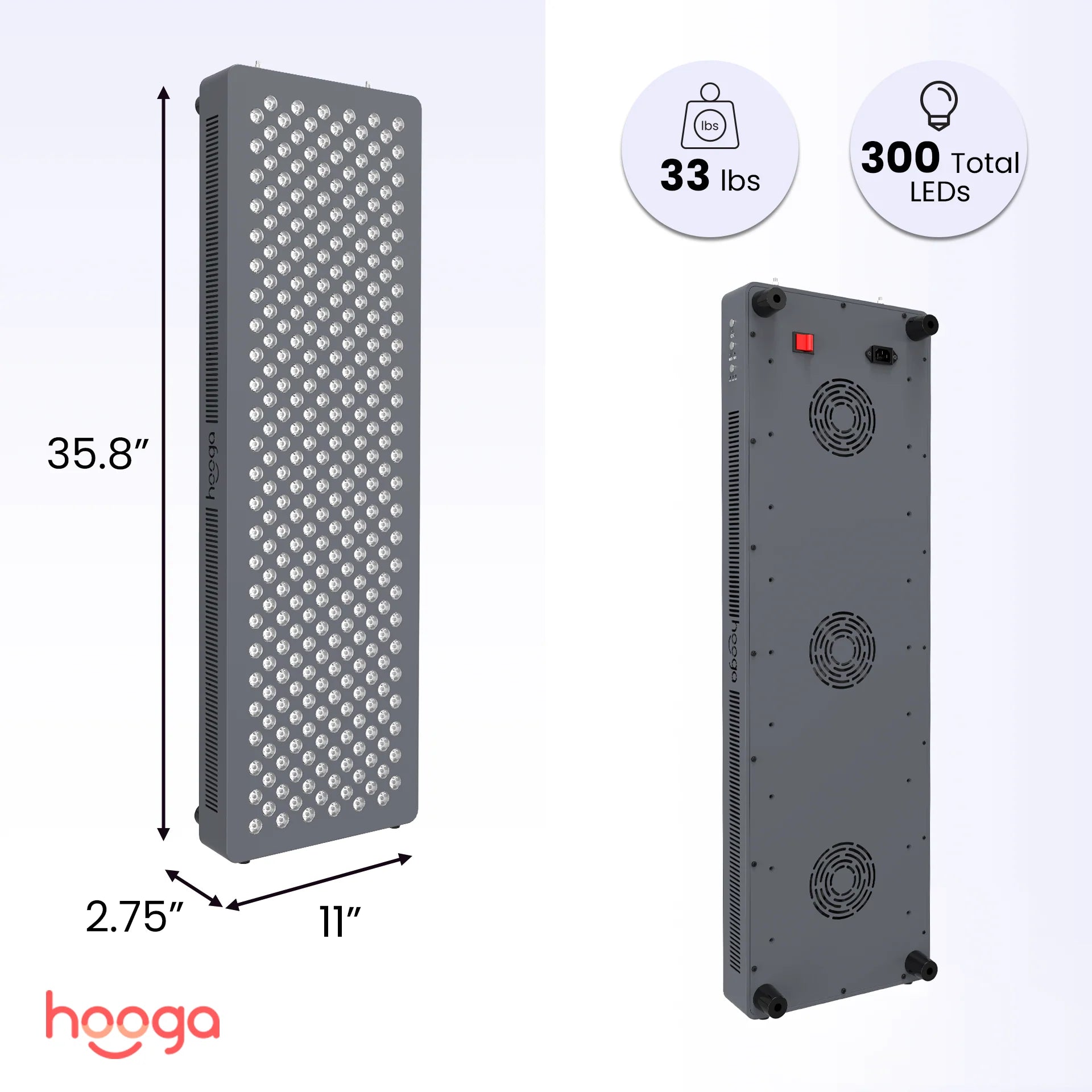 Hooga Red Light therapy panels HG1500